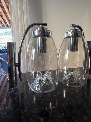 Wandkandelaar (2) - Glas, Metaal