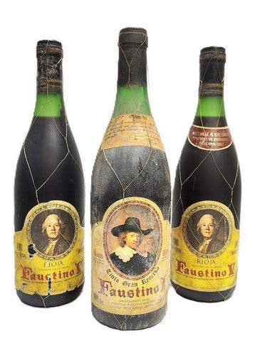 1987 Bodegas Faustino I gran reserva x1 & 1987 Faustino V,, Verzamelen, Wijnen, Nieuw