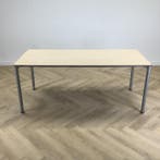 Eromes kantinetafel 180x80 cm,  ahorn - grijs, Ophalen of Verzenden, Gebruikt, Bureau