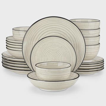 vancasso BONBON 24-delig servies set beige voor 6 personen -, Verzenden, Nieuw