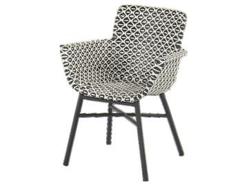 2dekans | Hartman Athene Dining Tuinstoel - Black White -, Ophalen of Verzenden, Zo goed als nieuw