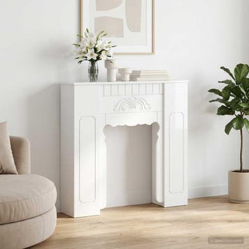 vidaXL Haardomlijsting Hoogglans Wit 93 x 20 x 89 cm Bewerkt, Verzenden, Nieuw