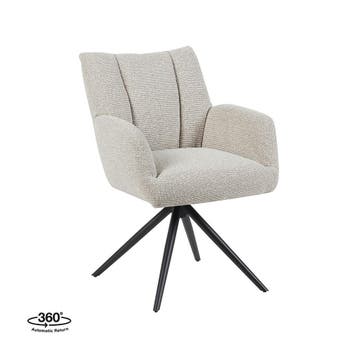 Stoel Padua | Naturel | Royal Boucle | Zwart Metalen Frame |, Verzenden, Nieuw in verpakking