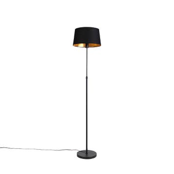 Vloerlamp zwart met zwarte kap 35 cm verstelbaar - Parte, Verzenden, Nieuw, Modern