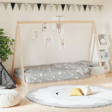 vidaXL Kinderbedframe 90x200 cm massief grenenhout, Verzenden, Nieuw