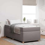 vidaXL Bedframe met matras Taupe 80 x 200 cm Stof, Verzenden, Nieuw, Stof