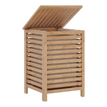Wasmand Jystiand bamboe met waszak 57x40x40 cm naturel 64 L, Huis en Inrichting, Verzenden, Nieuw