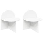vidaXL Nachtkastje 2 pcs Wit 40 x 35,5 x 45,5 cm, Minder dan 45 cm, Verzenden, Nieuw, Minder dan 55 cm