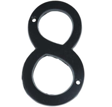 Huisnummer 8 IJzer zwart 100 mm, Verzenden, Nieuw