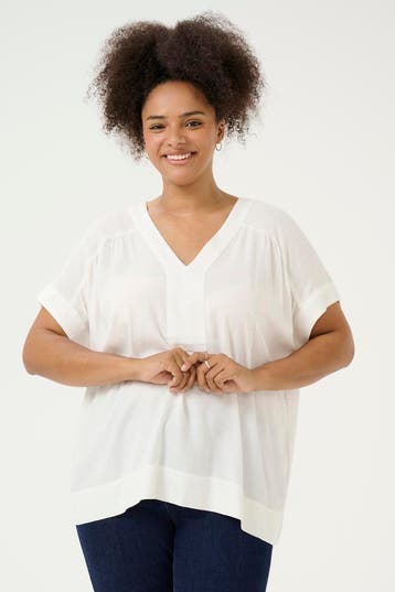 Kaffe Curve blouse ECO V hals Maat:, Verzenden, Nieuw, Overige kleuren