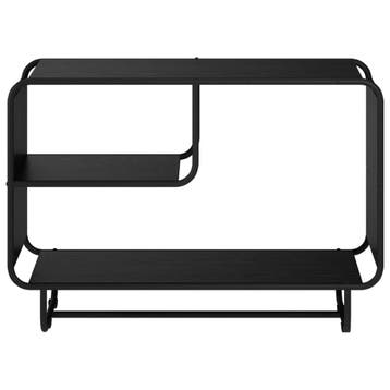 vidaXL Dressoir Zwart eiken 93,5 x 37,5 x 64,5 cm Bewerkt, Verzenden, Nieuw, Overige houtsoorten, Minder dan 50 cm
