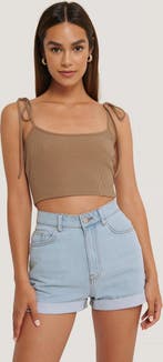 NA-KD - Maat EU 34 - Denim Vrouwen Jeans - Blue, Kleding | Dames, Verzenden, Nieuw