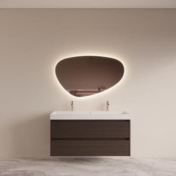 Badmeubelset BWS Riga met Lako Wastafel Wit 120 cm Bruin, Ophalen of Verzenden, Nieuw, Bad