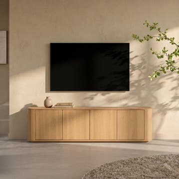 *WOONWINKEL* Eiken Tv-meubel Met Ronde Hoeken, Huis en Inrichting, Kasten | Televisiemeubels, Verzenden, Nieuw