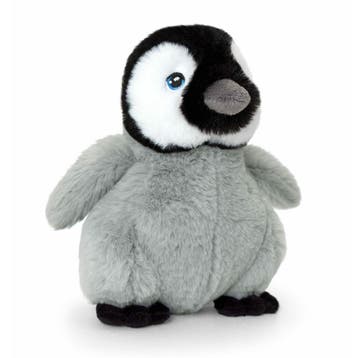 Keel Toys pinguin kuiken knuffel - grijs/zwart - 25 cm, Verzenden, Nieuw