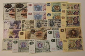 Zweden. - 23 Banknotes - various dates (Zonder minimumprijs)