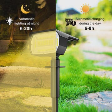 Solar Tuinspots LED (72/68) - IP65 Waterdicht, 3 Modi, Buite, Verzenden, Nieuw