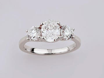 Ring - 14 karaat Witgoud - 2.11ct. tw. Diamant (Lab-grown), Nieuw