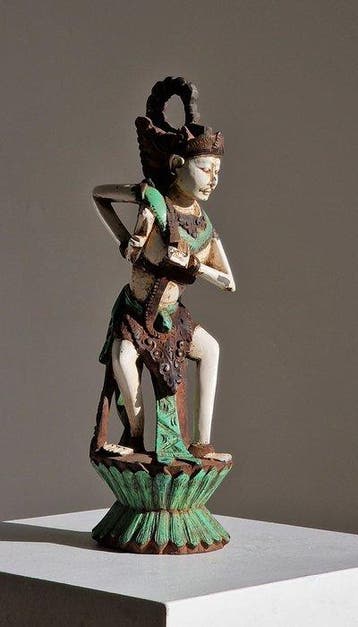 Wood carving Balinese Temple Dancer or Deva/Noble Character