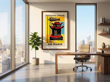 Guy Georget - Air France - Affiche dagence « Extrême-Orient