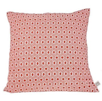 Fairtrade sierkussen met Graphic print in rood, Nieuw