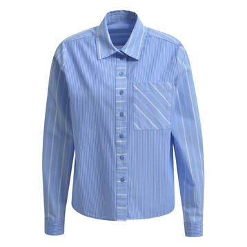 Milano Italy • gestreepte blouse • 36, Maat 36 (S), Verzenden, Blauw, Milano Italy