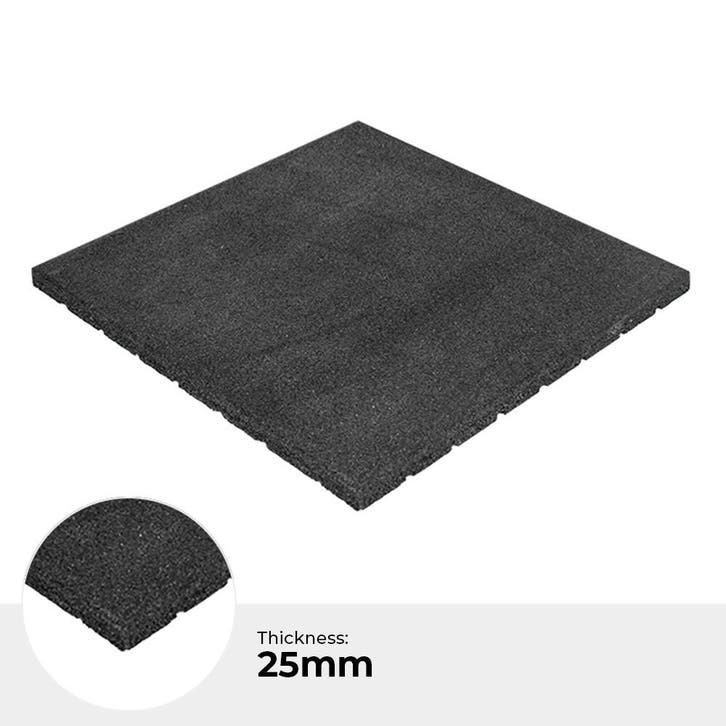 Fitnessvloer 50x50cm Zwart - fitness tegels, Sport en Fitness, Fitnessmaterialen, Overige typen, Nieuw, Ophalen of Verzenden