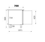 Combisteel Koelwerkbank | 553L | 4 Deuren 1/1 GN | +2°C/+8°C, Ophalen of Verzenden, Nieuw