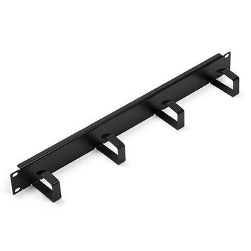 Rangeerpaneel | 19 inch | 1U (4-voudige haken, Zwart), Verzenden, Nieuw