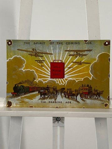 Shell - Emaille bord - 38x25cm - Gemaakt van dik stalen