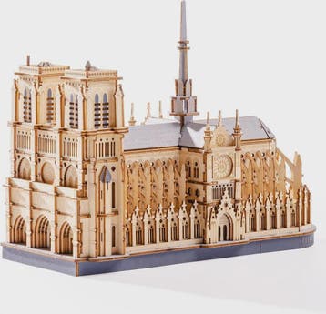 Robotime Rokr 3D Houten Puzzel Kathedraal van Parijs - Bouwp, Verzenden, Nieuw
