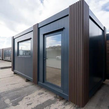 Wooncontainer houtlook kantoorunit – bel nu
