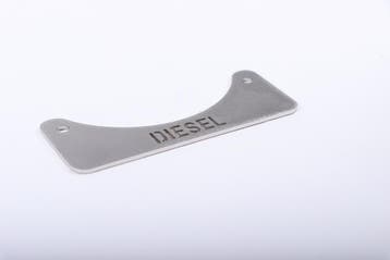 LR Defender RVS brandstof badge – Diesel / Benzine / HVO100, Verzenden