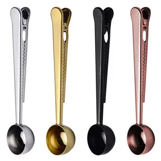 2-in-1 Koffieschep met Clip – RVS Maatschep voor Koffie, Witgoed en Apparatuur, Koffiemachine-accessoires, Nieuw, Verzenden