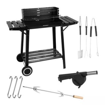 Kaminer Zwarte houtskool barbecue 93 x 41 x 86 cm met spi..., Ophalen of Verzenden, Nieuw