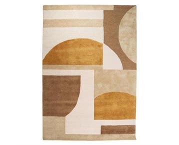 Vloerkleed Kazi 190x290cm - mustard | BY-BOO, Huis en Inrichting, Stoffering | Tapijten en Kleden, Ophalen of Verzenden, Nieuw