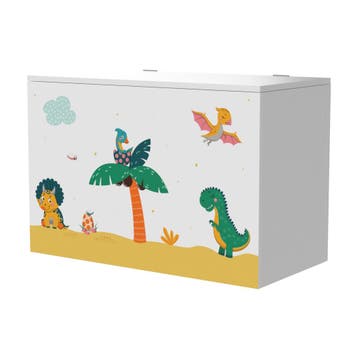[en.casa] Doos voor speelgoed Oleiros 40x60x30 cm dinosaurus, Verzenden, Nieuw