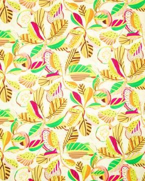 Viscose Poplin Tropisch Fruit Naturel, Nieuw, Overige kleuren