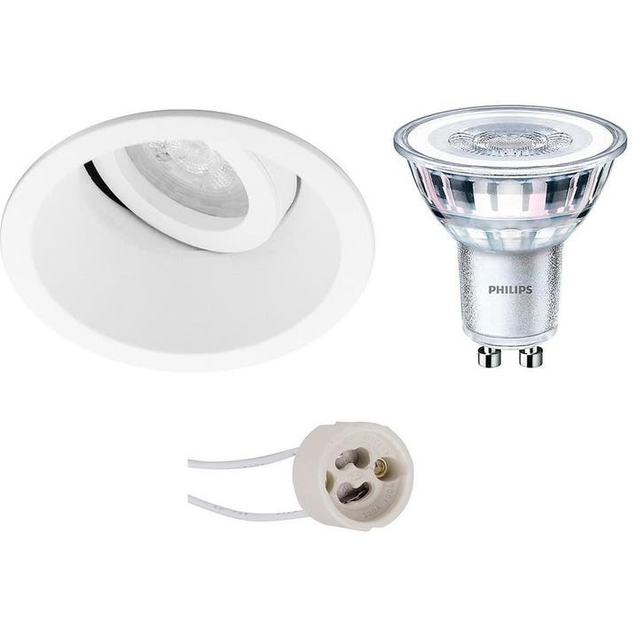 GU10 Inbouwspot Set - Mat Wit - Inbouw Rond - Kantelbaar -, Huis en Inrichting, Lampen | Spots, Plafondspot of Wandspot, Nieuw