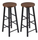 Set van 2 Houten Barkrukken met Stalen Frame Stabiel Duurzaa, Verzenden, Nieuw