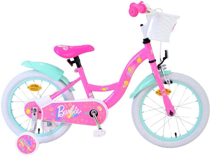 Barbie Kinderfiets - Meisjes - 16 inch - Roze, Fietsen en Brommers, Fietsen | Kinderfietsjes, 16 tot 20 inch, Nieuw, Zijwieltjes