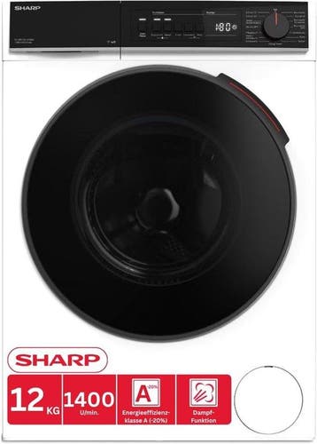 Sharp ES-WNFB214CWDA-DE Wasmachine, 12 kg, energieklasse A,, Verzenden, Nieuw