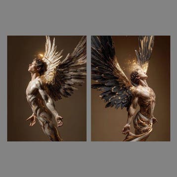 Yamila 80 x 120 cm - La Ascensión del Ángel en Kintsugi