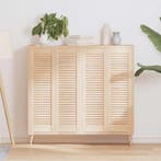vidaXL Kastdeuren met lamellen 4 st 99x29,5 cm massief, Huis en Inrichting, Kasten | Overige, Verzenden, Nieuw