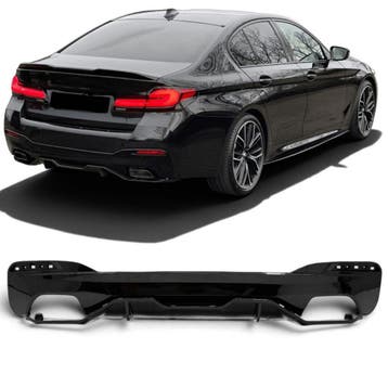 Diffuser glans zwart geschikt voor BMW 5 Serie G30 / G31