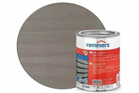 Remmers HK-lazuur Plus | Grey Protect Toscanagrijs, Doe-het-zelf en Verbouw, Verf, Beits en Lak, Verzenden