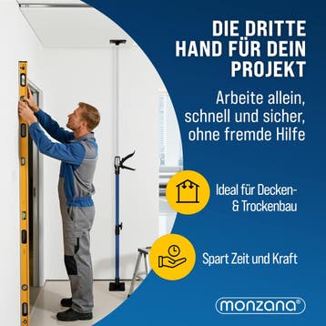 Bouwstempel Set van 2 Blauw Staal 115-290cm 30kg, Verzenden, Nieuw
