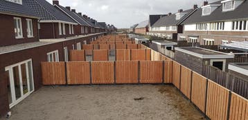 Hout beton schutting snel geplaatst ! Klantbeoordeling 9,5 !, Nieuw
