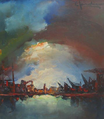 Leo Jordaens (1944-2000) - De haven van Antwerpen