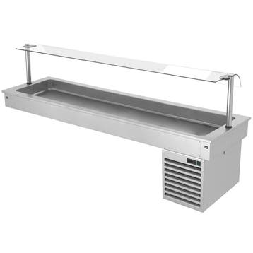 GGM Gastro | Drop-in koelbak - 2100mm - +2 tot +8°C - 6x GN, Verzenden, Nieuw in verpakking, Koelen en Vriezen